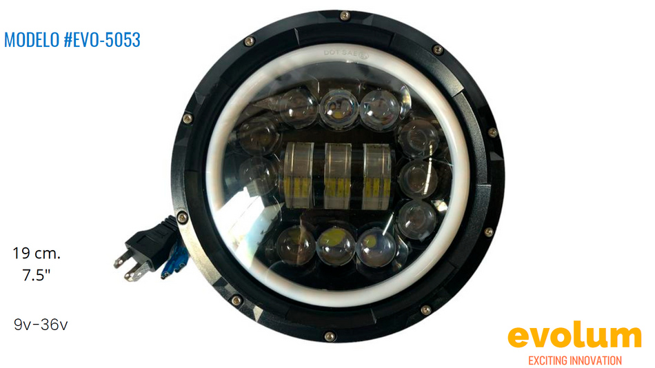 Faro Circular Hiperled, Led Con Estrobo Evo-5053