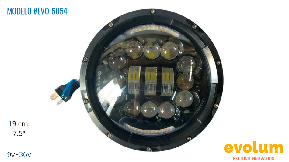 Faro Circular Hiperled, Led Con Estrobo Evo-5054