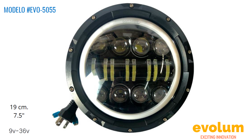 Faro Circular Hiperled, Led Con Estrobo Evo-5055