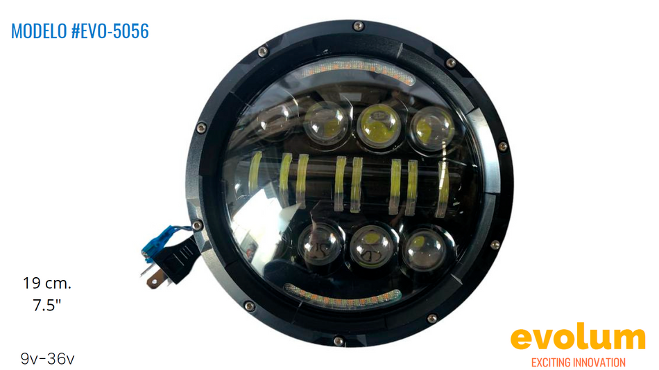 Faro Circular Hiperled, Led Con Estrobo Evo-5056