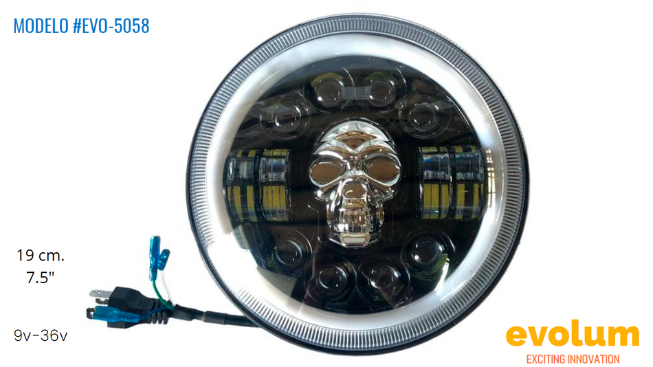 Faro Circular Hiperled, Led Con Estrobo Evo-5058