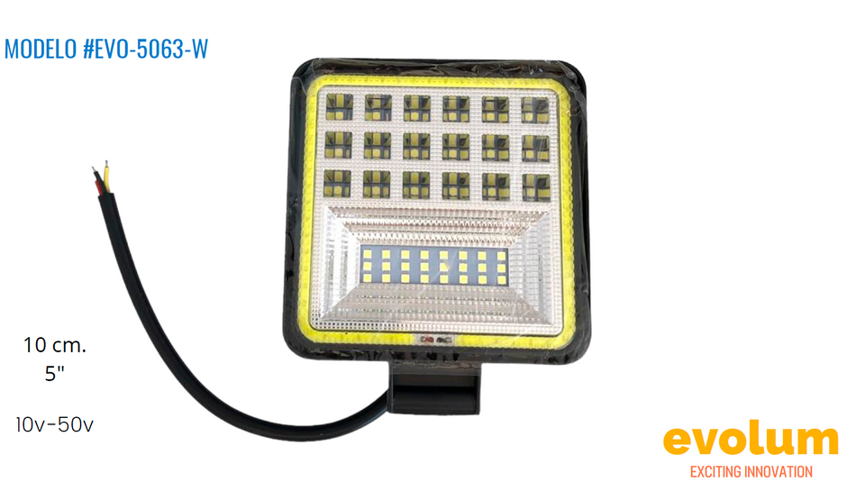 Faro Cuadrado Hiperled, Led Con Estrobo Evo-5063