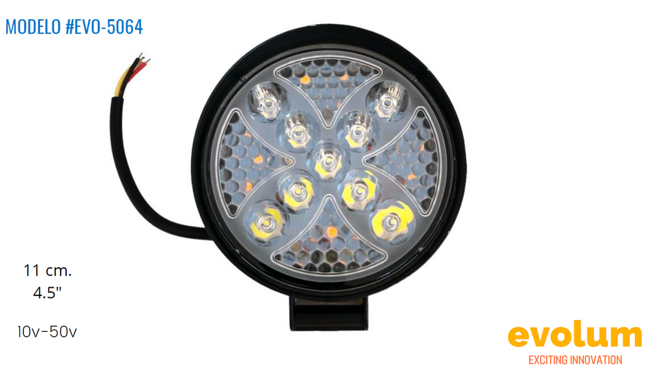 Faro Circular Hiperled, Led Con Estrobo Evo-5064