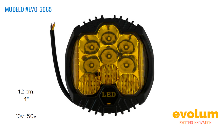 Faro Circular Hiperled, Led Con Estrobo Evo-5065