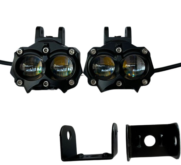 Par Faros Auxiliares Proyector 3" Bicolor Fija/Estrobo EVO-5071