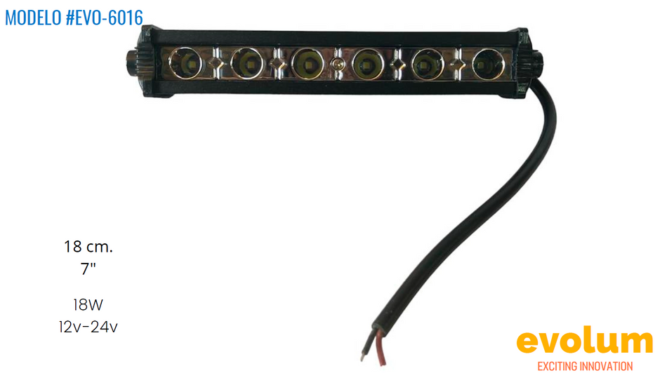 Barra Rectangular 18cm Hiperled Evo-6016