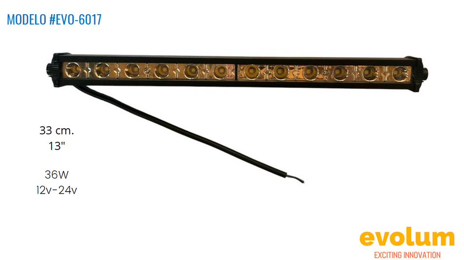 Barra Rectangular 33cm Hiperled Evo-6017