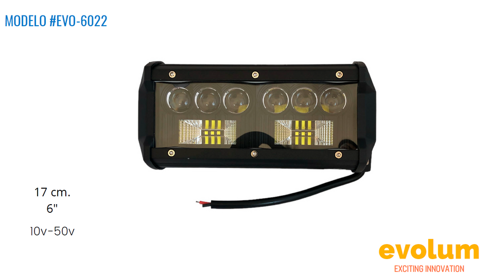 Faro Rectangular Hiperled, Evo-6022