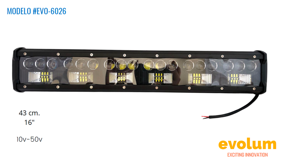 Faro Rectangular Hiperled, Evo-6026