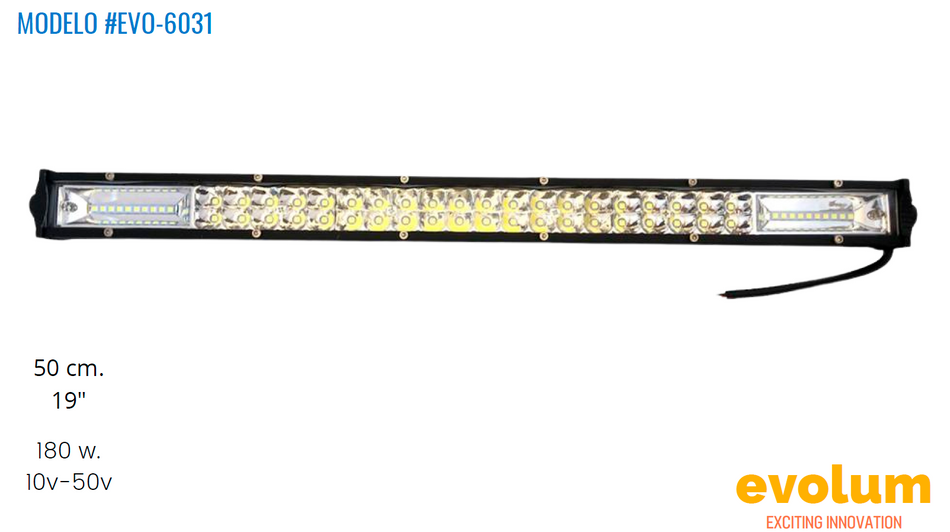 Barra Rectangular Hiperled 50cm, Evo-6031