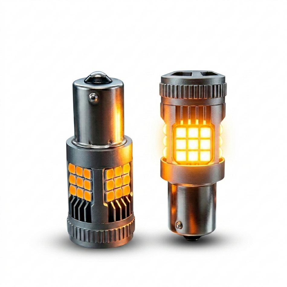 Par Foco Led Bombilla de Pellizco 1141 Ventilador y Estrobo