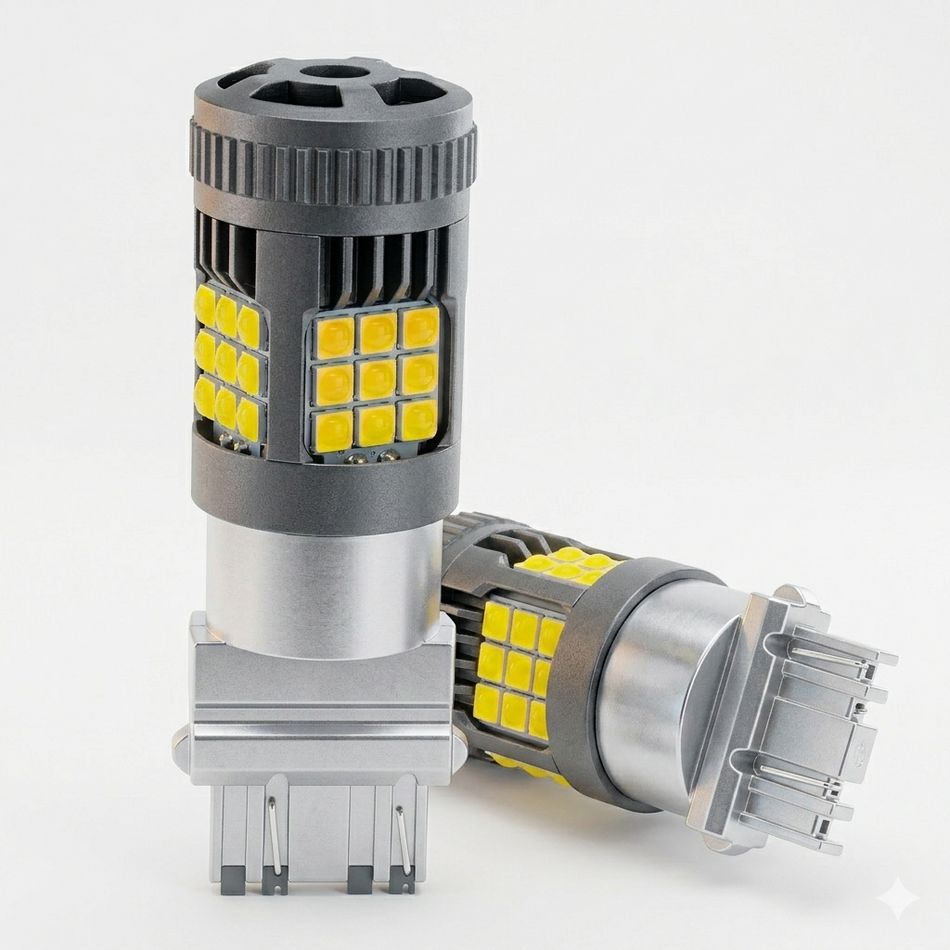 Par Foco Led Bombilla de Pellizco 3157 Ventilador con Estrobo