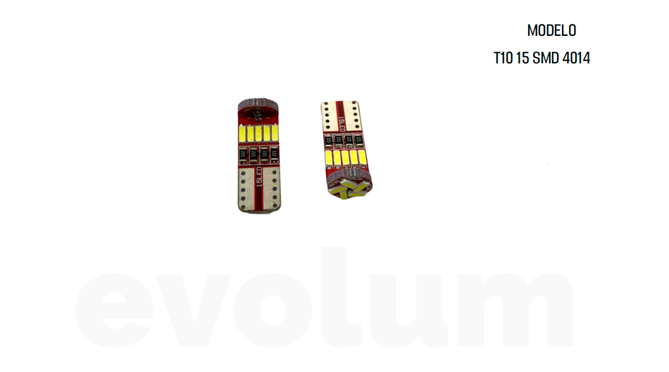 Foco de Pellizco T10 15SMD 4014 W