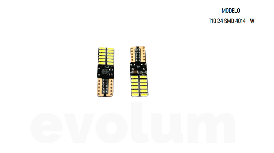 Foco de Pellizco T10 24 SMD 4014 Cambus W