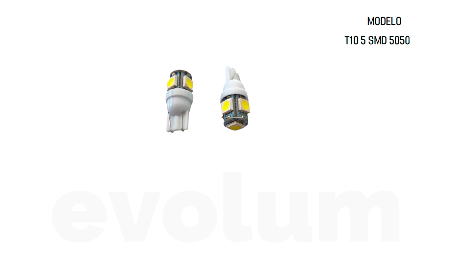 Foco de Pellizco T10 5SMD 5050 W