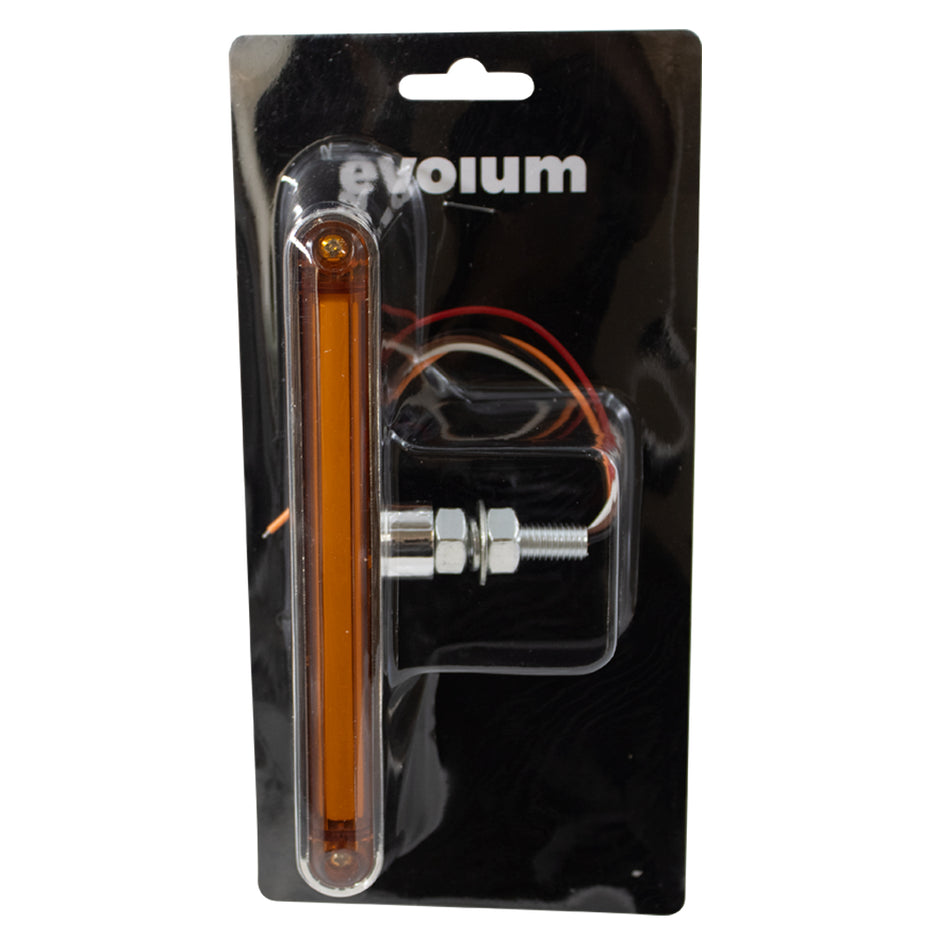 1 Plafón Rectangular 6.5" Multivoltaje Función Con Estrobo Tr134 Ámbar/Rojo