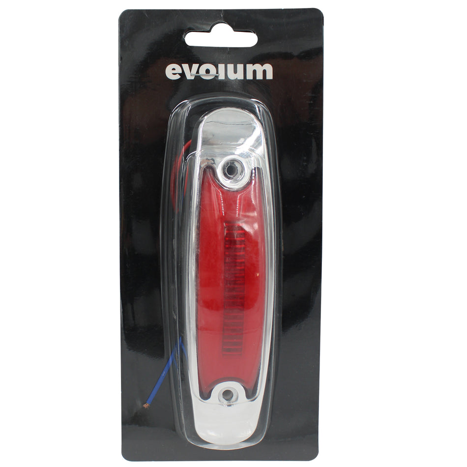 Plafón Led Rectangular 6¨ Con Bisel Cromo C/Estrobo Tr108 Rojo