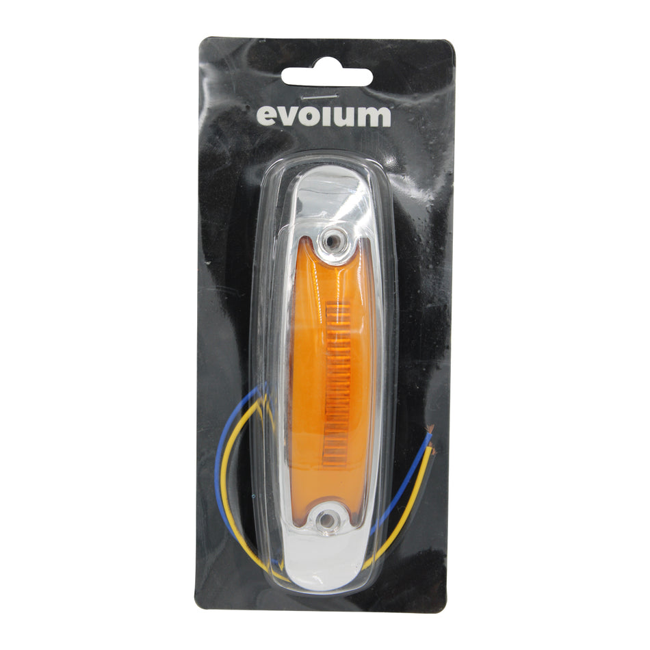 Plafón Led Rectangular 6¨ Con Bisel Cromo C/Estrobo Tr108 Ámbar