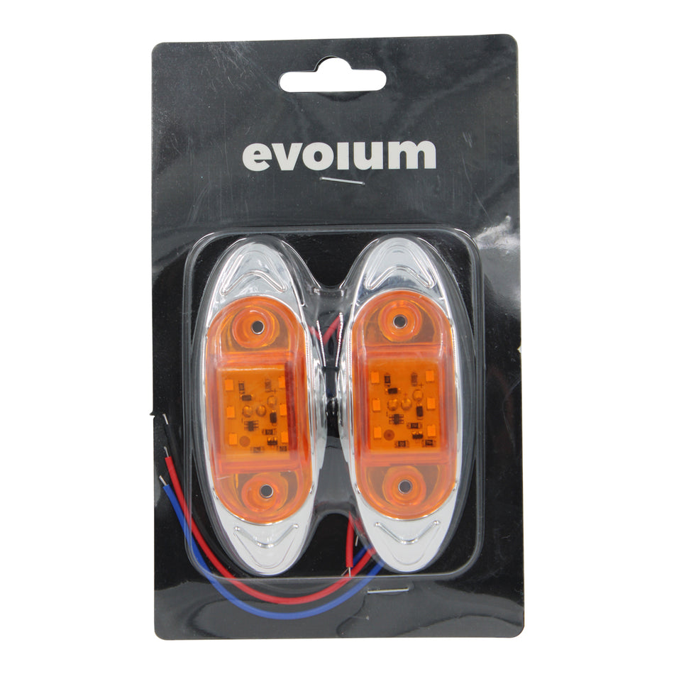 Plafón Ovalado 4 Luz Fija Y Con Estrobo TR111 Ámbar