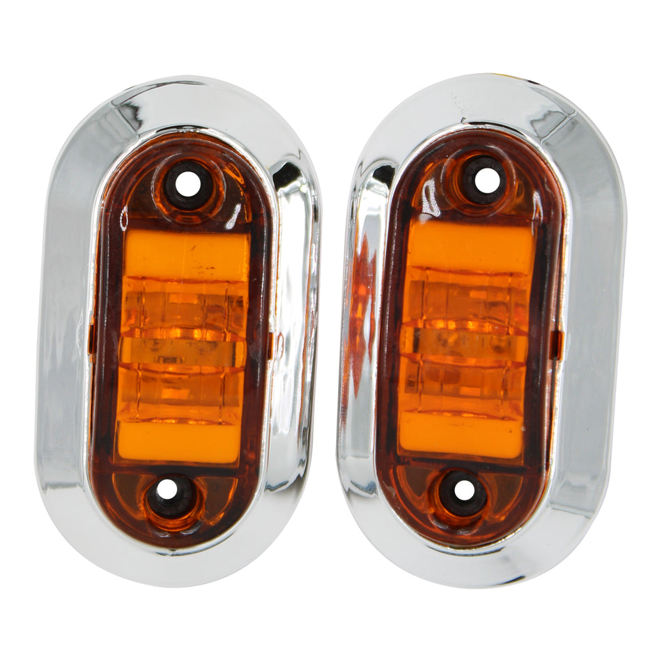 Plafón Ovalado 4 Luz Fija Y Con Estrobo TR112 Ámbar