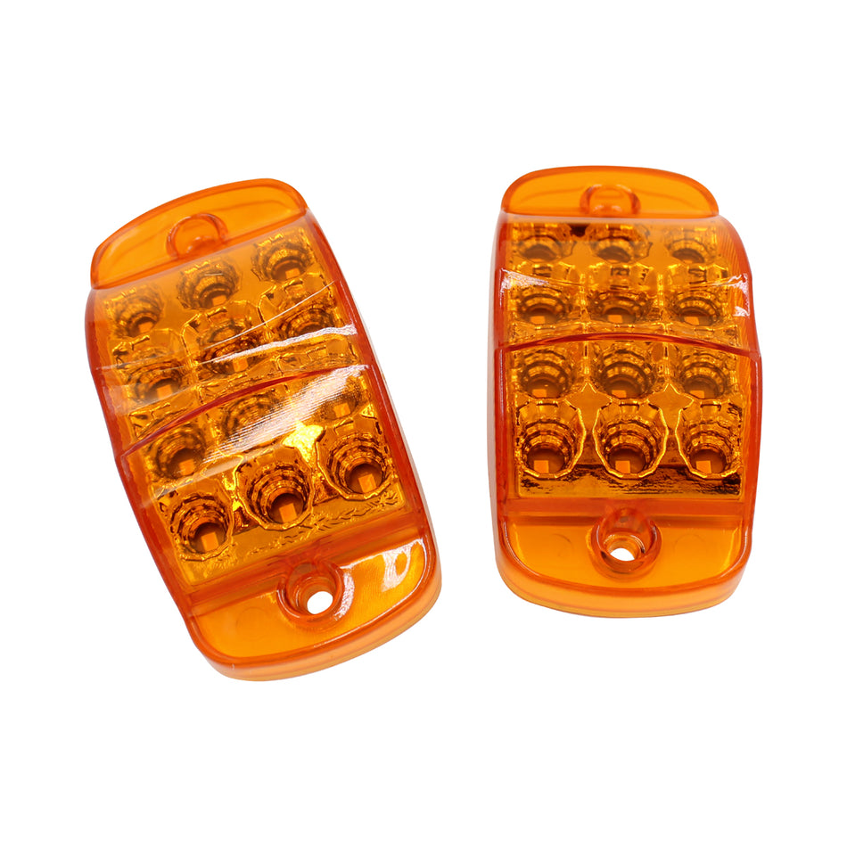 Plafón Rectangular 4 Luz Fija Y Con Estrobo TR116 Ambar