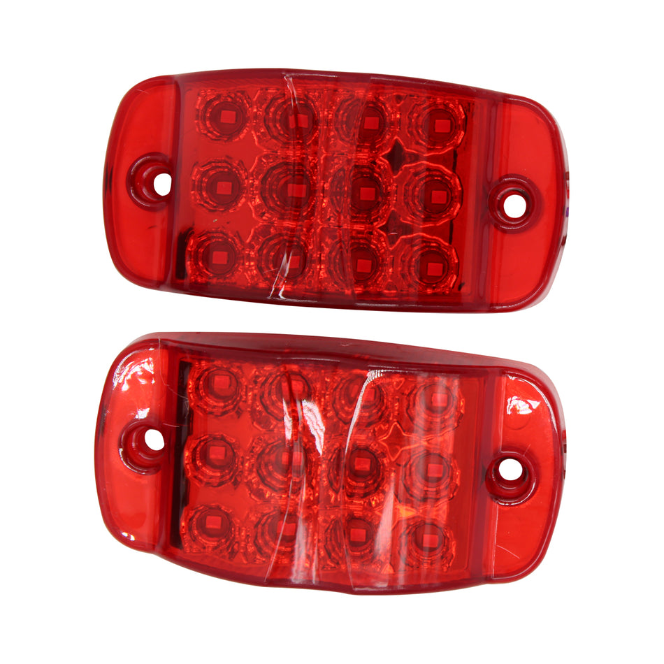 Plafón Rectangular 4 Luz Fija Y Con Estrobo TR116 Rojo