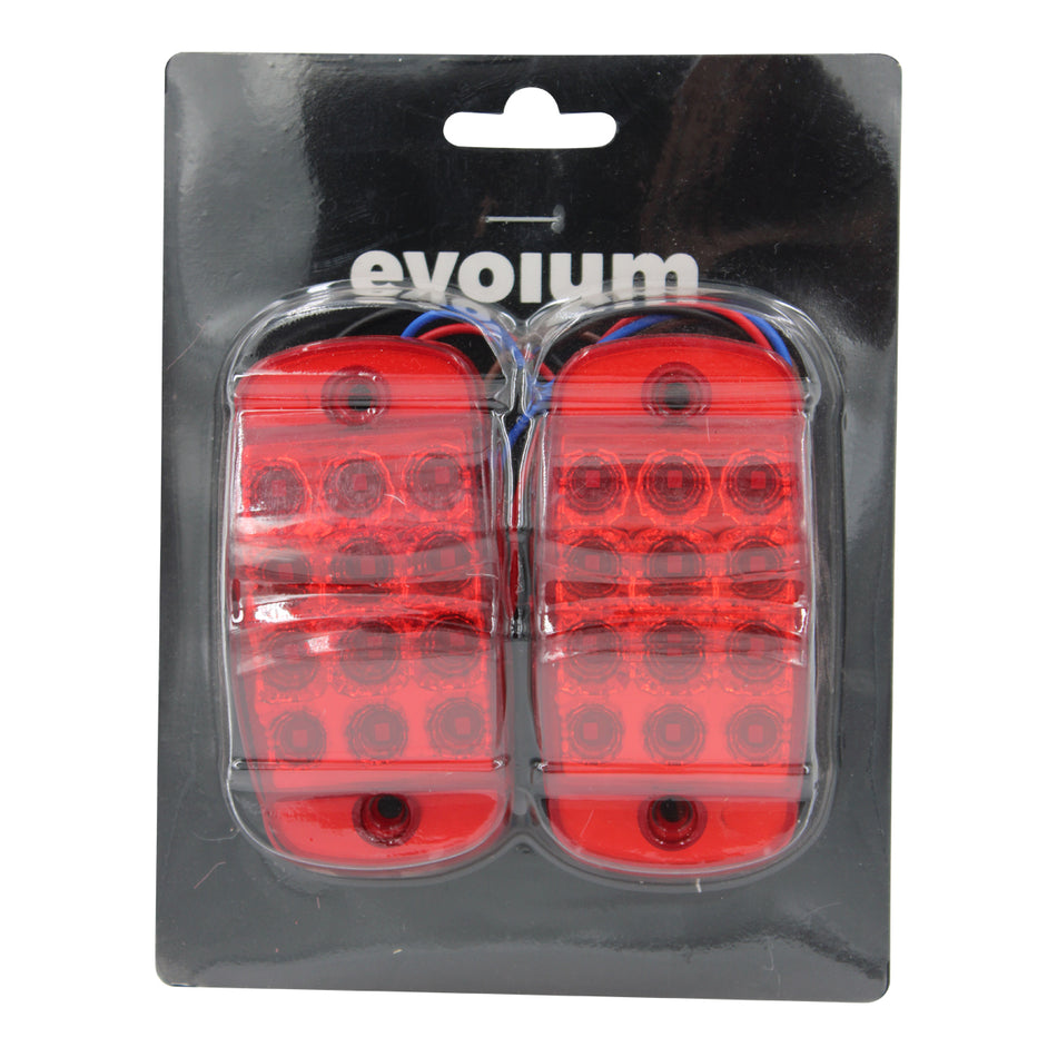 Plafón Rectangular 4 Luz Fija Y Con Estrobo TR116 Rojo