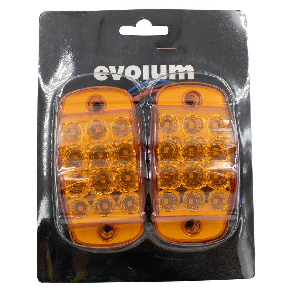 Plafón Rectangular 4 Luz Fija Y Con Estrobo TR116 Ambar