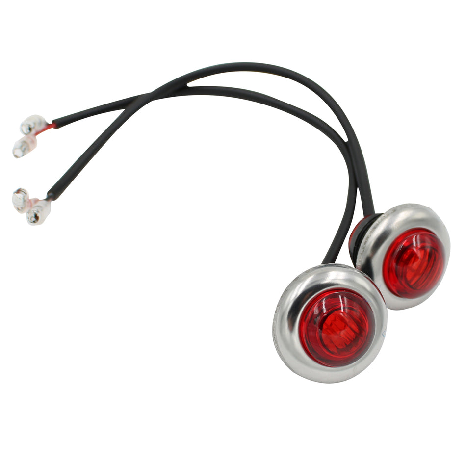 Plafón Redondo 3cm Con Bisel Cromo Luz Fija TR121 Rojo