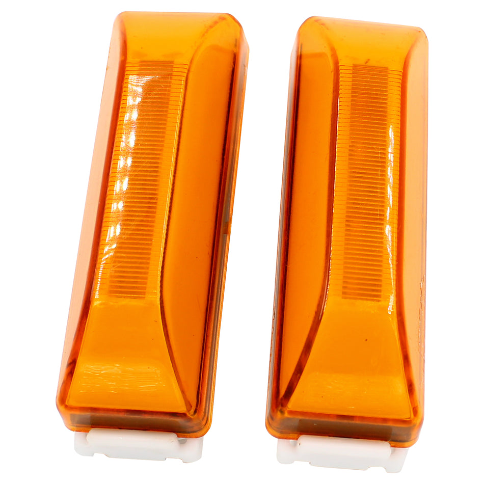 Plafón Led Rectangular 4¨ Con Bisel Cromo C/Estrobo Tr123 Ámbar