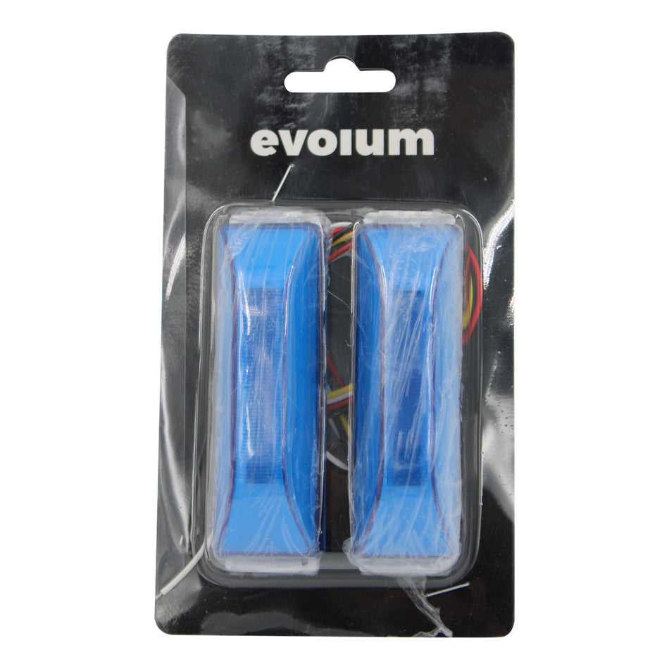 Plafón Led Rectangular 4¨ Con Bisel Cromo C/Estrobo Tr123 Azul