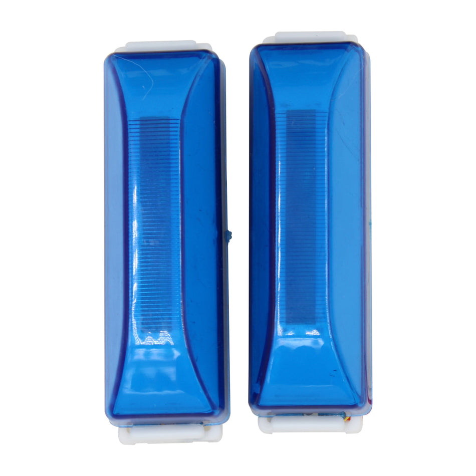 Plafón Led Rectangular 4¨ Con Bisel Cromo C/Estrobo Tr123 Azul