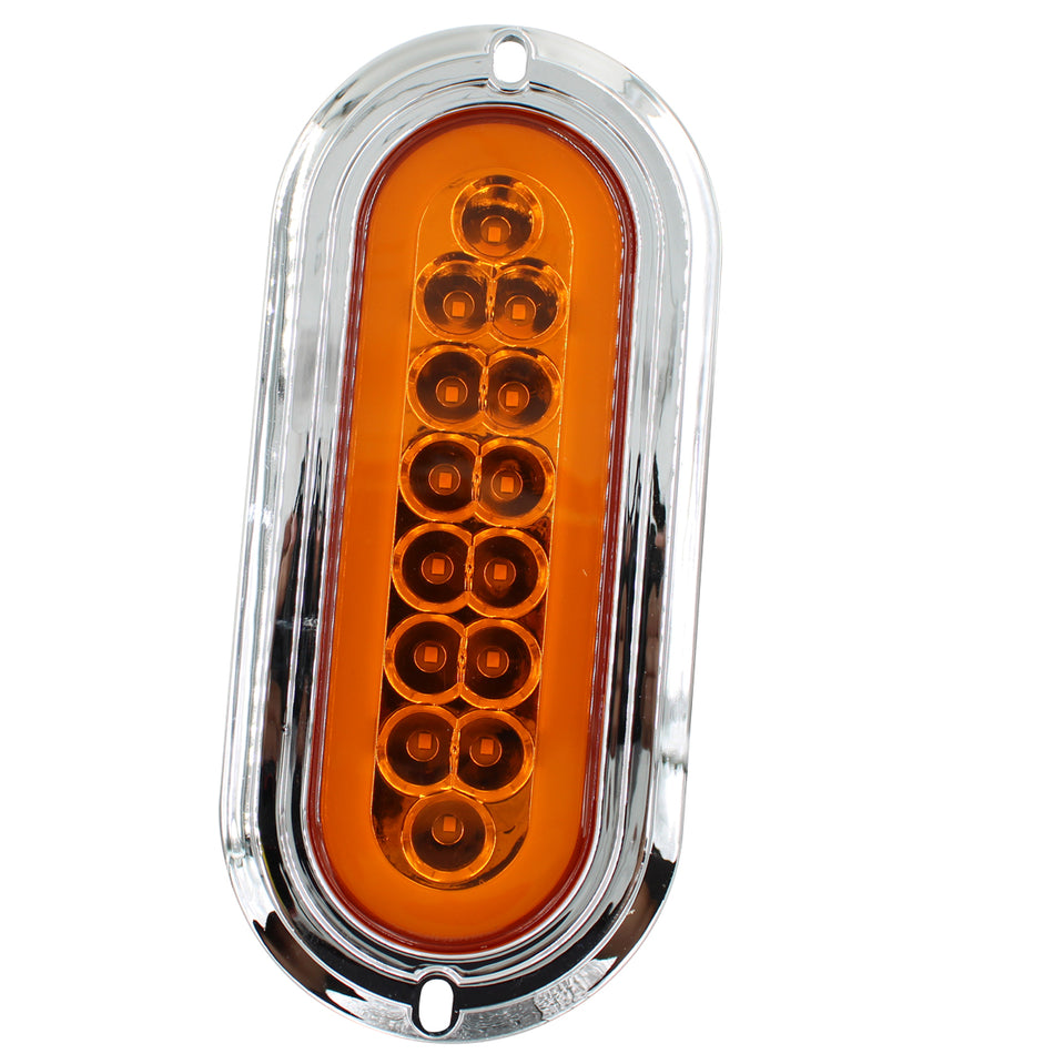 Plafon Led Rectangular 6.5¨ con Bisel Cromo C/Estrobo Tr124