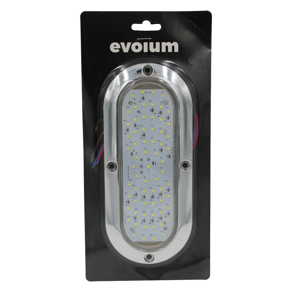 Plafón Led Rectangular 7.5¨ con Bisel Cromo C/Estrobo Tr125