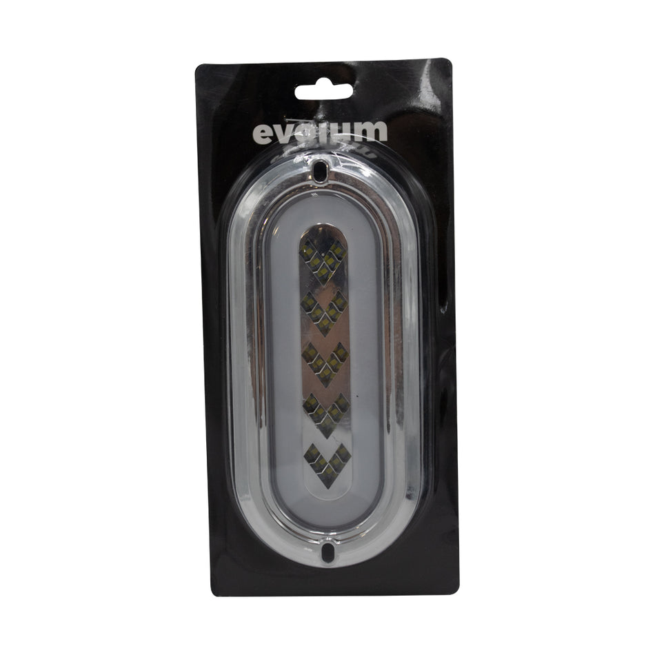 Plafón Led Rectangular 7¨ con Bisel Cromo C/Estrobo Tr126 Blanco