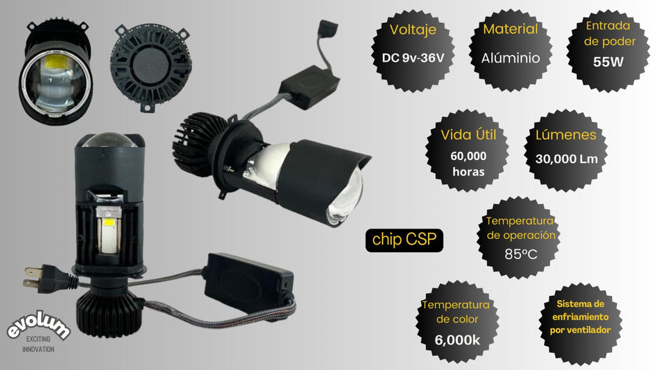Focos Led Faros Kit Automotriz 30000 lumenes 9006