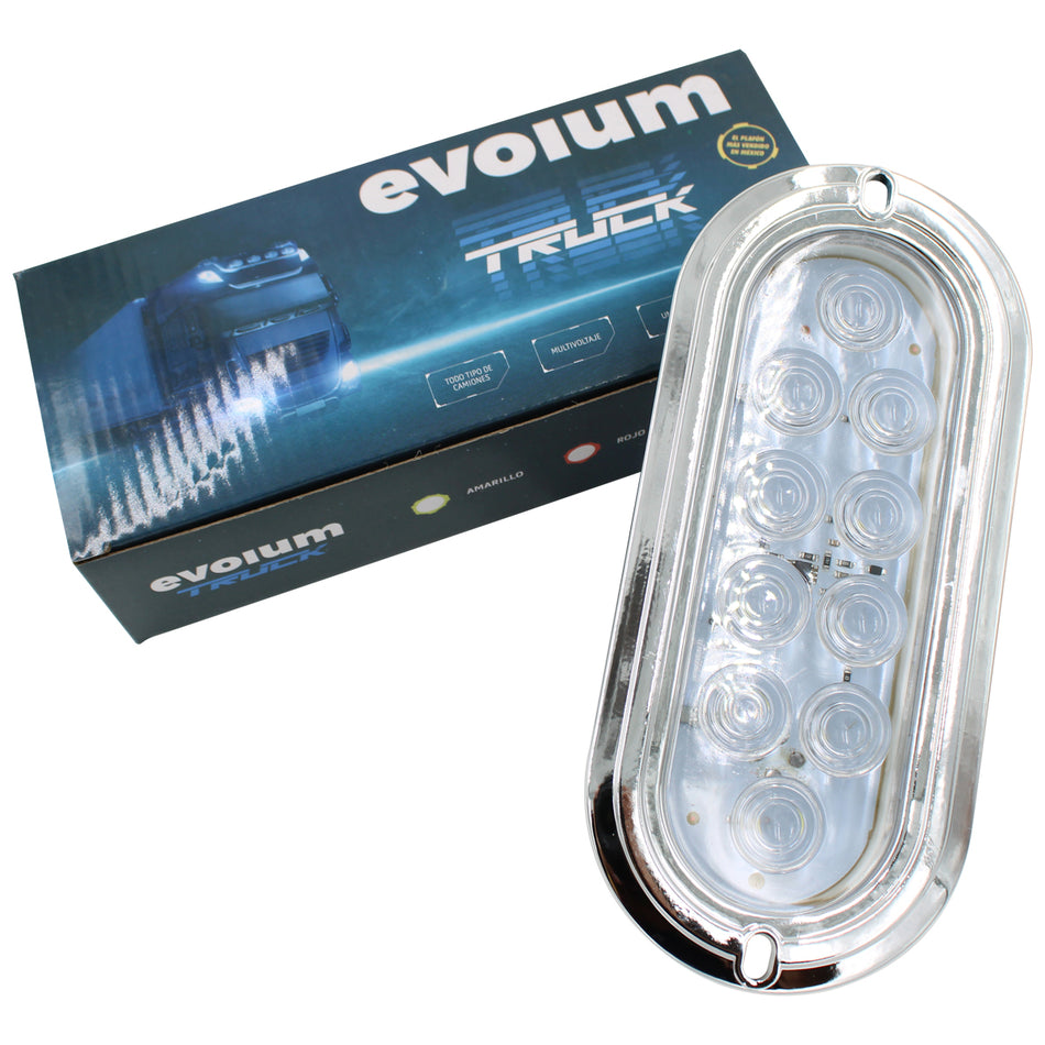 Plafon Led Rectangular 6¨ con Bisel Cromo C/Estrobo X004