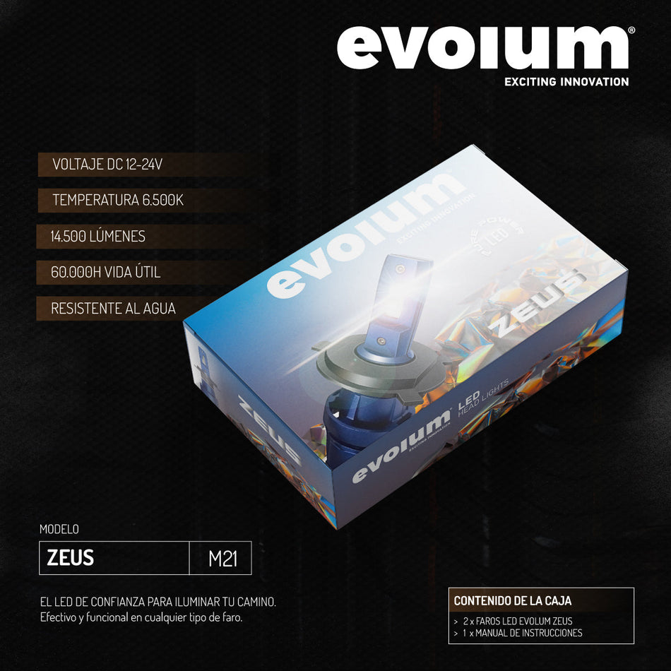 Focos Led Faros Kit Automotriz Zeus 9007