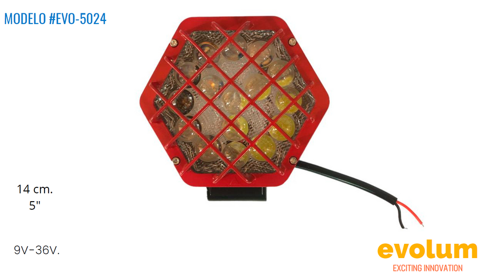 Faro Hexagonal Hiperled, Led Con Estrobo Evo-5024