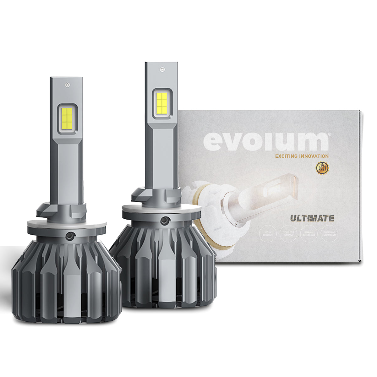 Focos Led Faros Kit Automotriz Ultimate H1 H3 H7 H11 9005 9006 Evolum